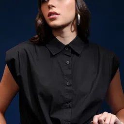 Tokyo Talkies Cotton Shirt Style Top-image-98