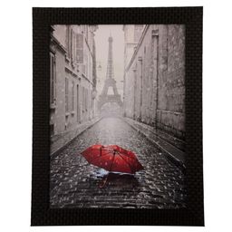 eCraftIndia Grey Eiffel Tower Under The Rain UV Framed Wall Art-7