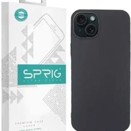 Sprig TPU Matte Back Cover for Apple iPhone 15 Plus (Black)-image-97
