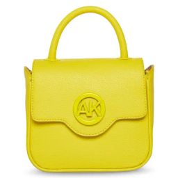 Anne Klein Yellow Solid Satchel Handbag-34