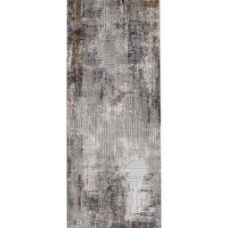 Obsessions Cream & Grey Polypropylene & Polyester Abstract Bedside Runner image 2