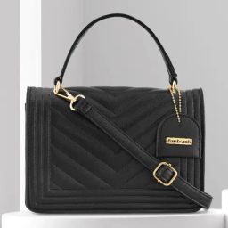 Fastrack MTO MTS Black Quilted Medium Sling Handbag-image-91