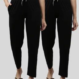 Kryptic Black Regular Fit Trackpants (Pack Of 2)-image-28