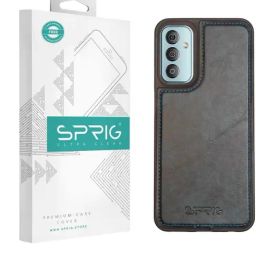 Sprig Glossy Leather Back Cover for Samsung Galaxy F23 5G (Blue)-image-82
