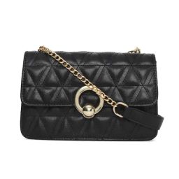 Fastrack MTO MTS Black Quilted Medium Sling Handbag-17
