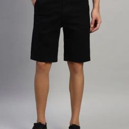 Cantabil Black Regular Fit Solid Shorts-picture-20