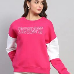 Rock.it by Monte Carlo Women Printed Regular Fit Round Neck Full Sleeve Sweatshirt-image-44