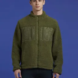 Pepe Jeans Olive Regular Fit Texture Jacket-image-3