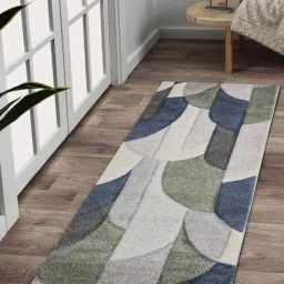 Obsessions Multicolor Polypropylene Abstract Bedside Runner-14