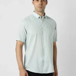 Van Heusen Blue Cotton Slim Fit Shirt-picture-19