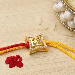 GIVA 925 Silver Golden Divine Swastik Rakhi cum Pendant-image-72