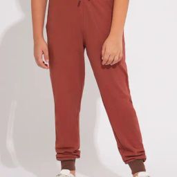 Jack & Jones Junior Kids Red Cotton Joggers-picture-20