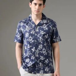 Arrow New York Blue Cotton Slim Fit Floral Print Shirt-picture-34
