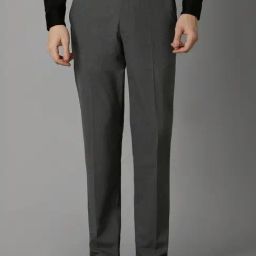 Louis Philippe Grey Slim Fit Trousers-picture-47