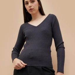Code by Lifestyle Grey Solid Top-image-62