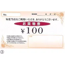AS ONE NEW Shopping Voucher 12×7 cm Size 100 Yen Display Items, 61-240-14-3 (Set of 100 pcs)-image-97