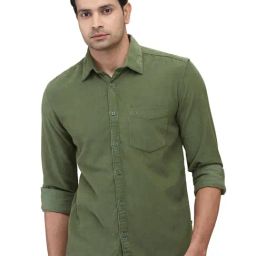Parx Parx Slim Fit Medium Green Shirt-picture-21