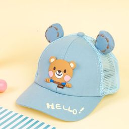 KICKS & CRAWL Kids Cotton Self Design Baseball Cap-image-66