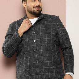 Sztori Plus Size Checked Overcoat-15