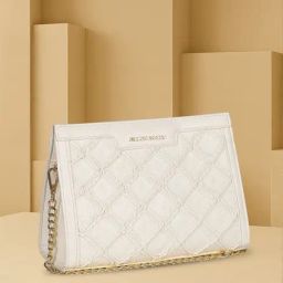 Allen Solly White Textured Shoulder Bag-picture-6