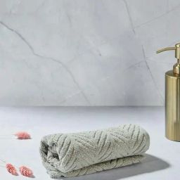 Fabindia Mirh Grey Cotton 470 GSM Bath Towel-image-93