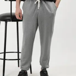Tommy Hilfiger Medium Grey Heather Cotton Regular Fit Solid Trackpant-image-63
