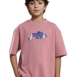 Rare Ones Boys Pink Cotton Applique T-Shirt-picture-48