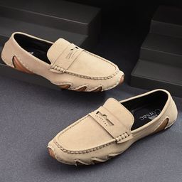 Corsac Men Perforations Suede Loafers-image-85