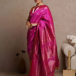 Subham Woven Design Printed Zari Banarasi Designer Saree-32