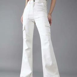 DOLCE CRUDO White Plain Jeans-picture-42