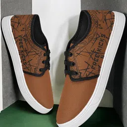 Spotwalk Men Printed Lace-Ups Round Toe Sneakers-picture-1