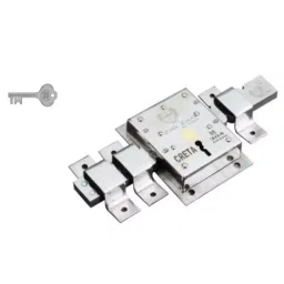 Harrison Creta Stainless Steel 304 10 Turn Godown Lock with 2 Keys for Double Door 0647-32