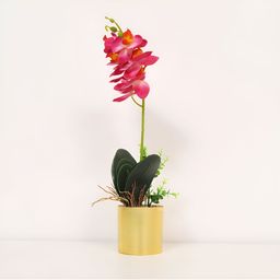 HOME 360 Red 1 Pieces Orchid Artificial Plant With Pot-35
