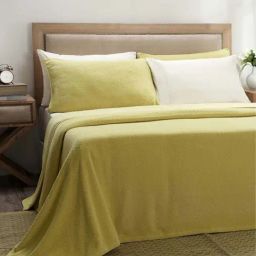 Maspar Colorart Blaize Acid Yellow Cotton 200 TC 256 GSM Double Size Bed Cover-image-71