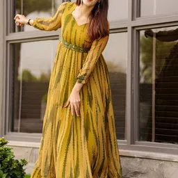 Femvy Women Floral Printed Maxi Dress-image-54