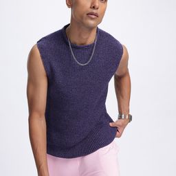 glitchez Classic Rib Knits Sleeveless Pullover-image-83