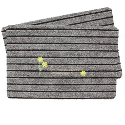 Kuber Industries Grey & Brown 2 Pieces Striped Doormat-20