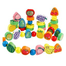 Trinkets & More Fruit Bead Game Lacing Toy 56 Pieces - Multicolour-15