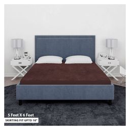 Sassoon Elastic Strap Queen Size Waterproof Mattress Cover - Brown-image-85