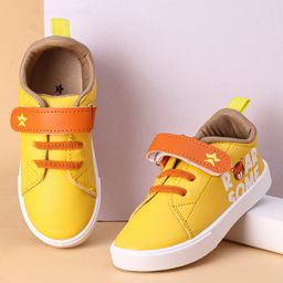 Cute Walk by Babyhug Casual Shoes with Velcro Closure Tiger Print - Yellow-picture-18