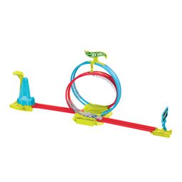 Hot Wheels Track Set with 2 Loops and 1 Hot Wheels Car - Multicolour-96