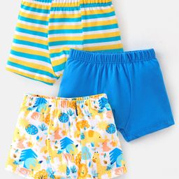 Babyhug 100% Cotton Briefs Bunny Print Pack of 3 - Multicolour-image-49