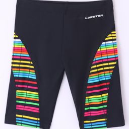 Lobster Above Knee Length Swimming Jammers - Black-image-79
