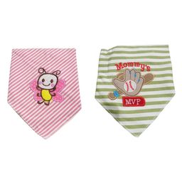 Chinmay Kids Reusable Baby Bibs Two Layered Cute Prints Edges Assorted Color Pack of 2  (Light Pink-Green)-image-57