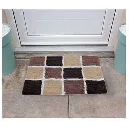 AAZEEM  Premium Cotton Door Mat for Home (Brown) - Set of 1-5
