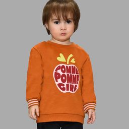 Mi Arcus Full Sleeves Text Printed Sweatshirt - Brown-picture-4