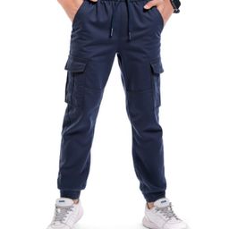 Pine Kids Cotton Woven Full LengthSolid Color Trouser with Pocket - Navy Blue-image-21