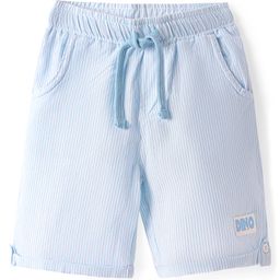 Kookie Kids Cotton Woven Striped Shorts - Light Blue-image-19