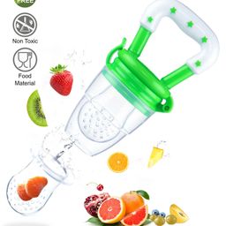Numum Medium Size Silicone Fruit and Food Nibbler fruit feeder - Green (Color and design may vary)-13