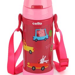 Cello Squad 350 Stainless Steel Water Bottle Pink - 350 ml-image-29